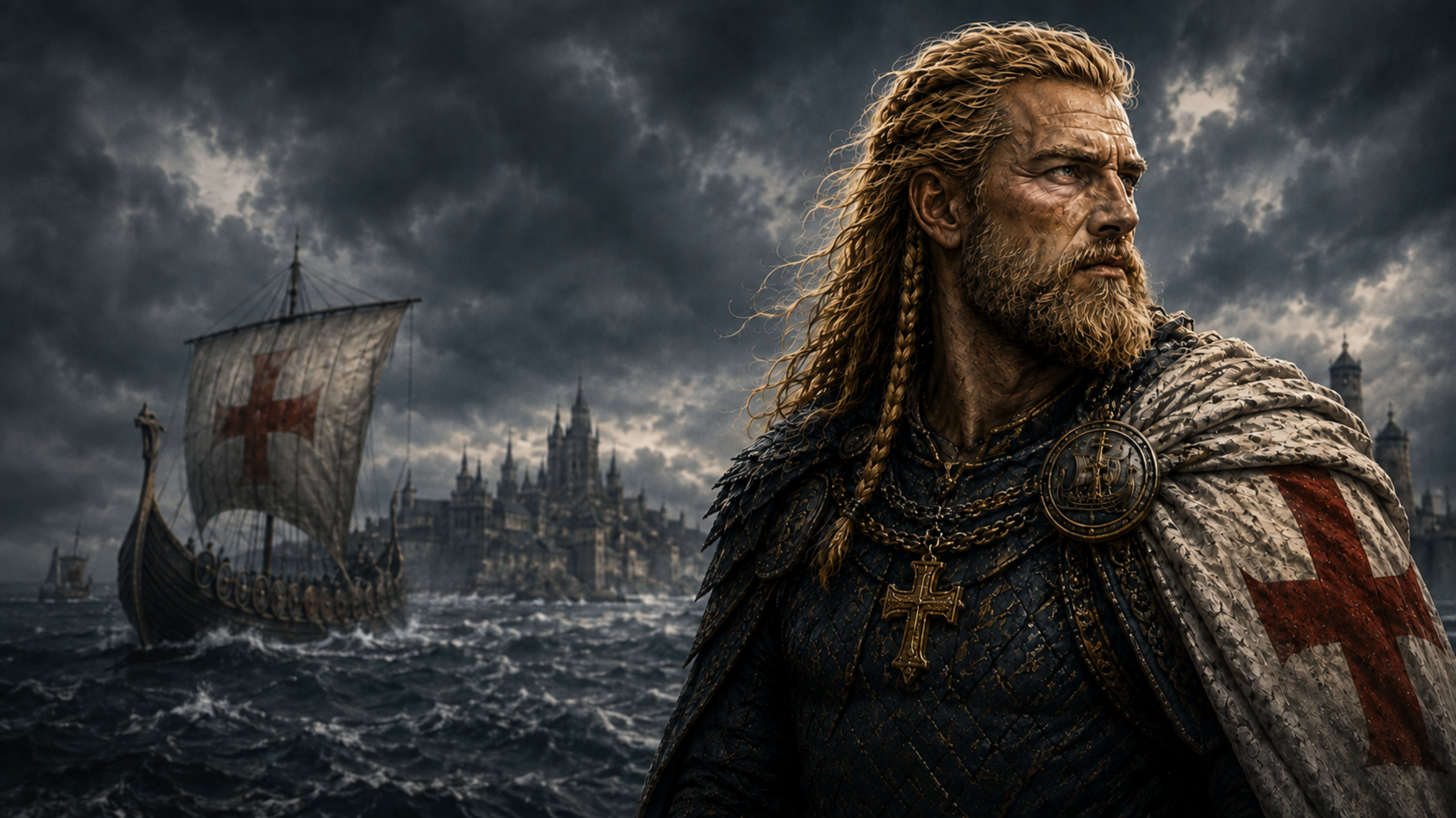 Solvaren overlooking a northern harbor and sailing fleet