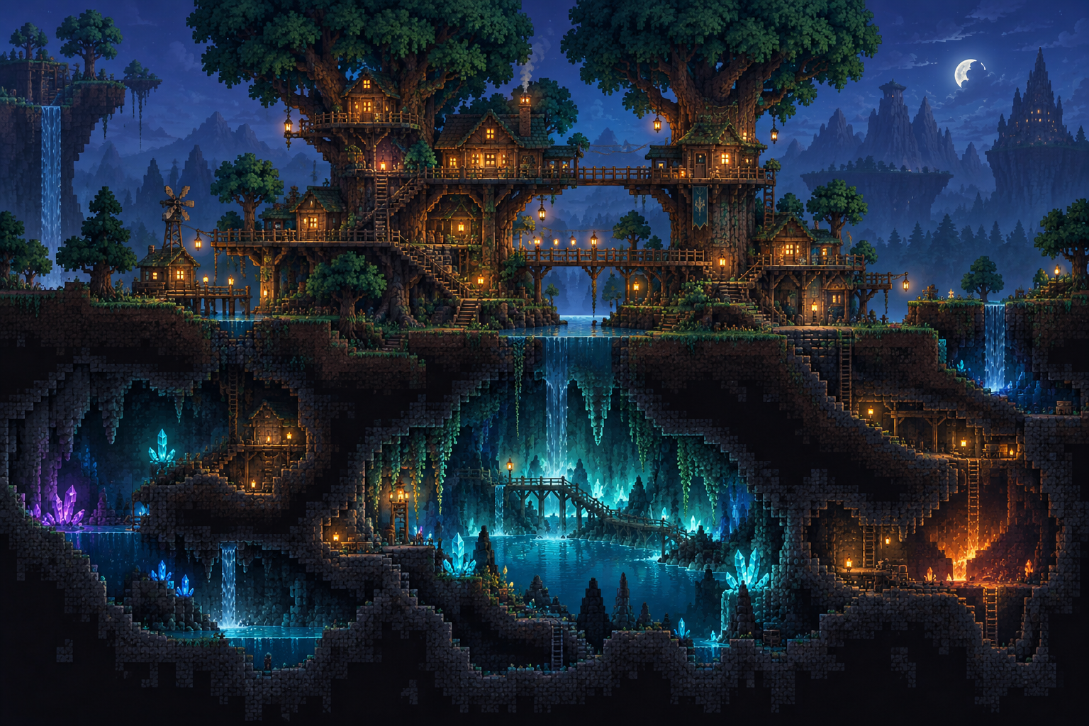 Join Terraria and build a strong first-night routine